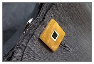 BG-Amber Hand London Made Cufflinks by Beata Gregorczyk