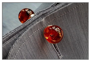 BG-Amber Hand London Made Cufflinks by Beata Gregorczyk