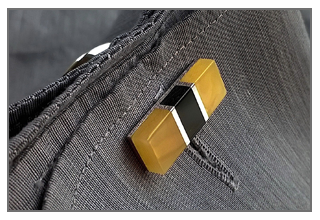 BG-Amber Hand London Made Cufflinks by Beata Gregorczyk