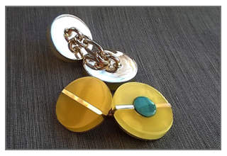 BG-Amber Hand London Made Cufflinks by Beata Gregorczyk