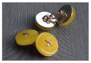 BG-Amber Hand London Made Cufflinks by Beata Gregorczyk