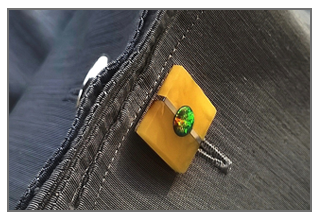 BG-Amber Hand London Made Cufflinks by Beata Gregorczyk